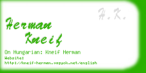 herman kneif business card